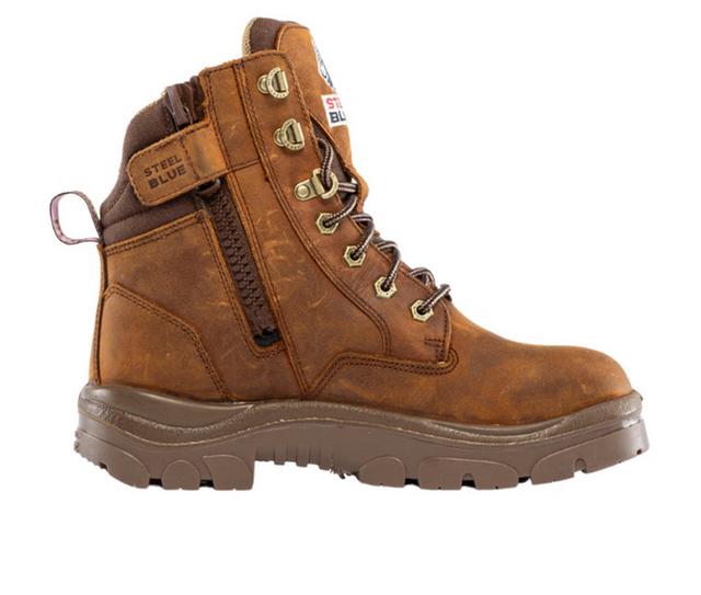 Women's STEEL BLUE Southern Cross-W Work Shoes in Brown color