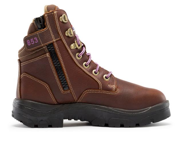 Women's STEEL BLUE Southern Cross Ladies Met Work Shoes in Oak color