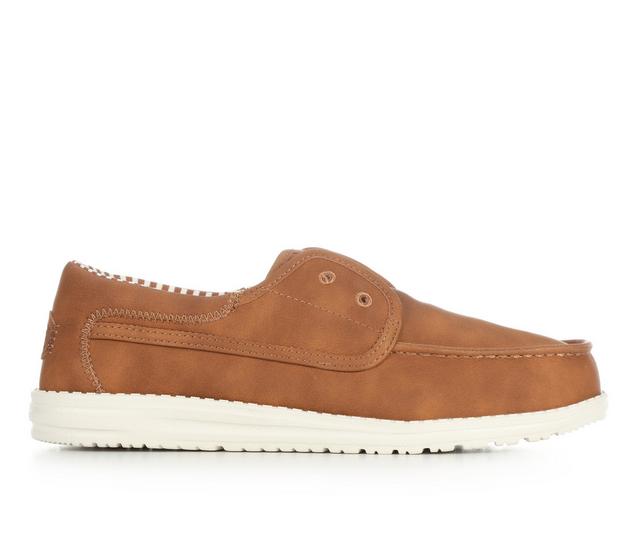Men's HEYDUDE Wally Cru Classic Casual Shoes in Argan Oil color