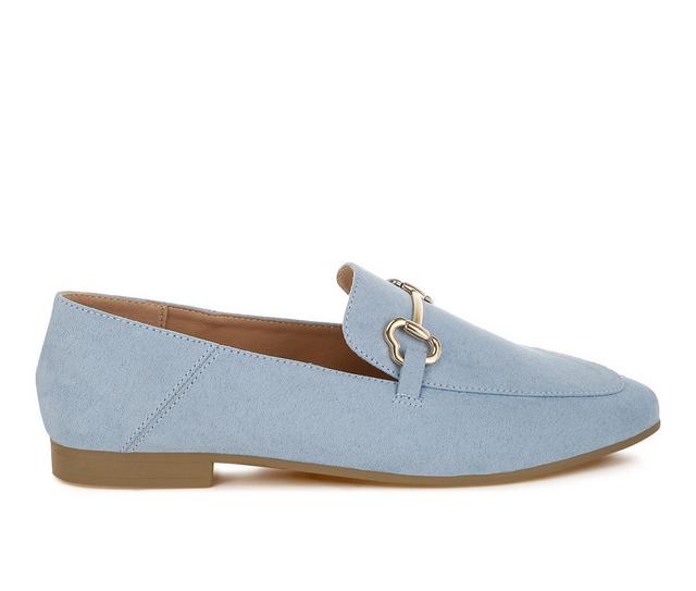 Women's London Rag Noltas Loafer Flats in Light Blue color