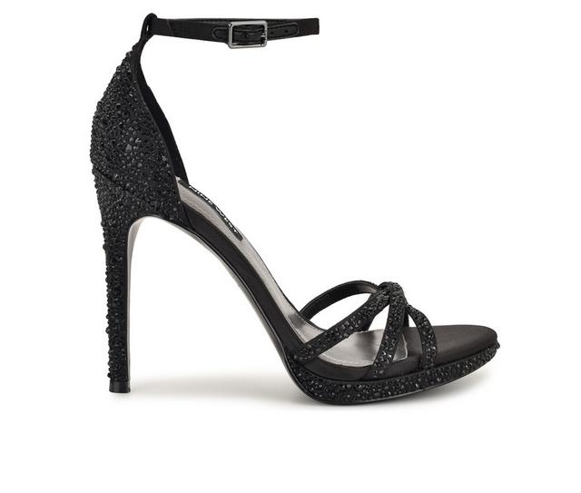 Women's Nine West Lartay Dress Sandals in Black color