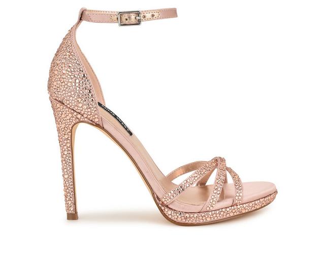Women's Nine West Lartay Dress Sandals in Light Pink color