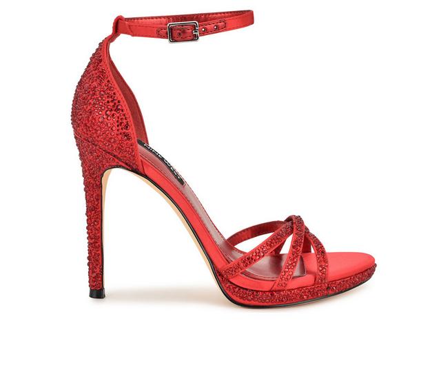 Women's Nine West Lartay Dress Sandals in Red color