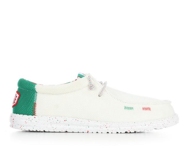 Men's HEYDUDE Wally Viva Mexico Casual Shoes in White Multi color