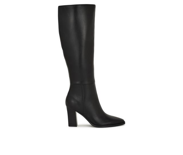 Women's Nine West Zeran Knee High Boots in Black Leather color