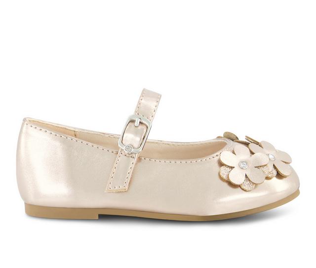 Girls' Jessica Simpson Toddler Amy Petal Flats in Champagne color