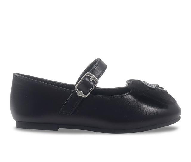 Girls' Jessica Simpson Toddler Amy Petal Flats in Black color
