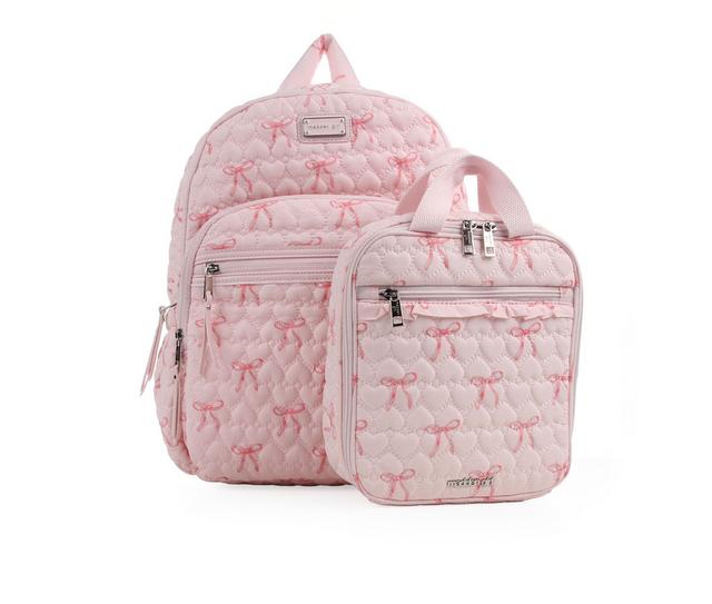 Madden Girl QUILTED COTTON BKPK Backpack in PINK BOW color