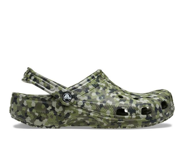 Adults' Crocs Adult's Confetti Clog in Army Green/Mult color