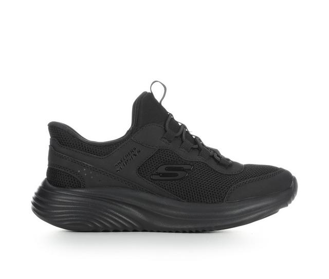 Kids' Skechers Little Kid & Big Kid Bounder Pro Slip In Running Shoes in Black/Black color