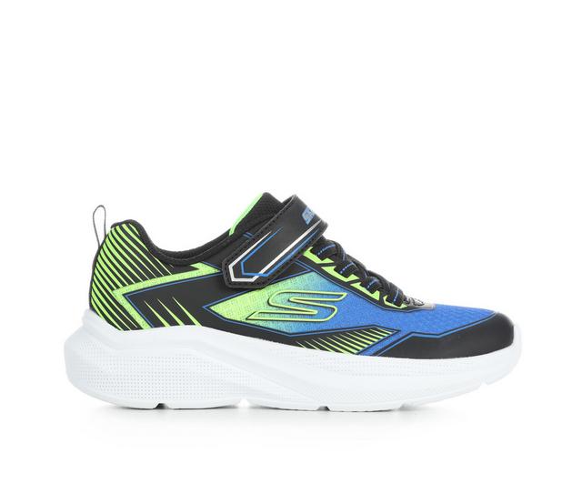 Kids' Skechers Little Kid & Big Kid Microspec Velocity Running Shoes in Black/Blue/Grn color