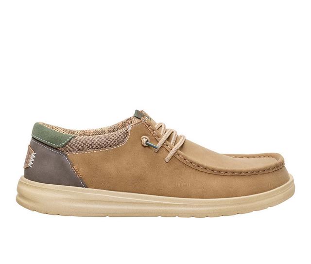 Men's HEYDUDE Paul Wide Casual Shoes in Nut color