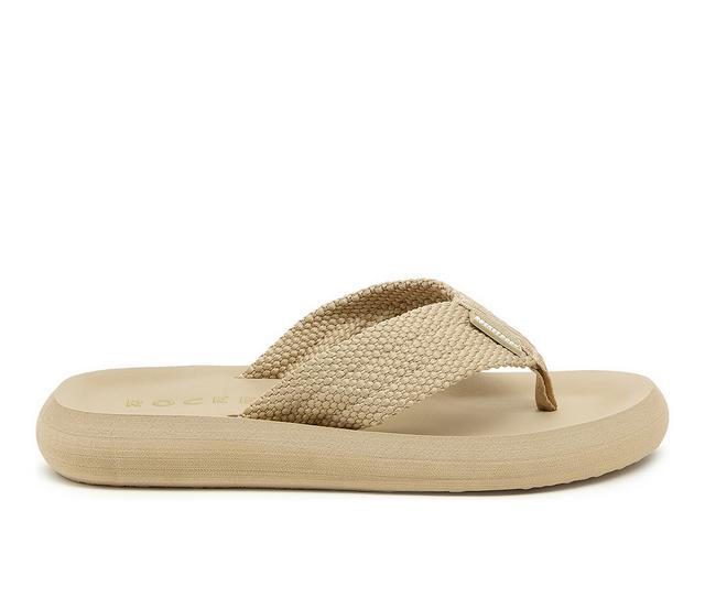 Women's Rocket Dog Sunset Flip-Flops in Taupe color