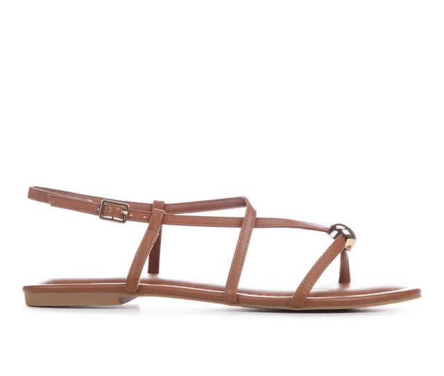 Women's Christina Royale Ball Ornamented Sandals in Cognac color