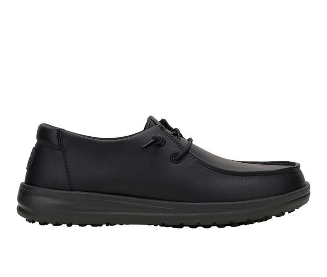 Men's HEYDUDE Wendy Work CE Classic Slip Resistant Shoes in Black color