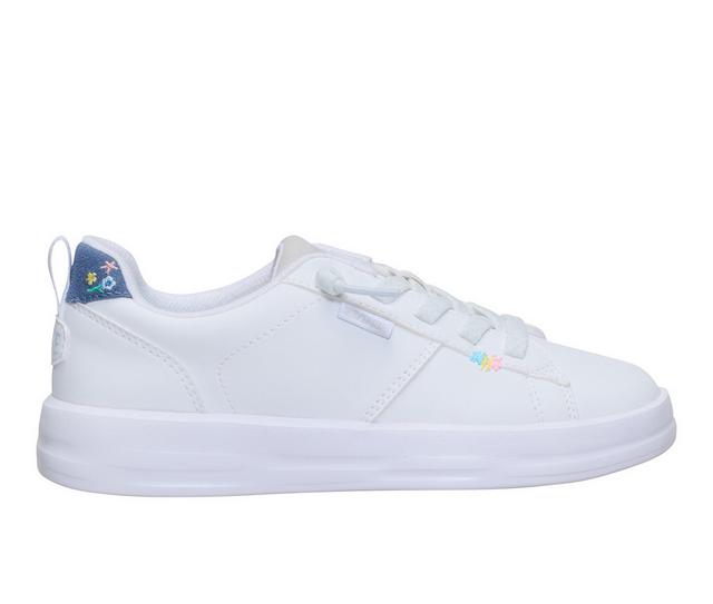 Girls' HEYDUDE Little Kid & Big Kid Karina Duo Y Sneakers in White/White color