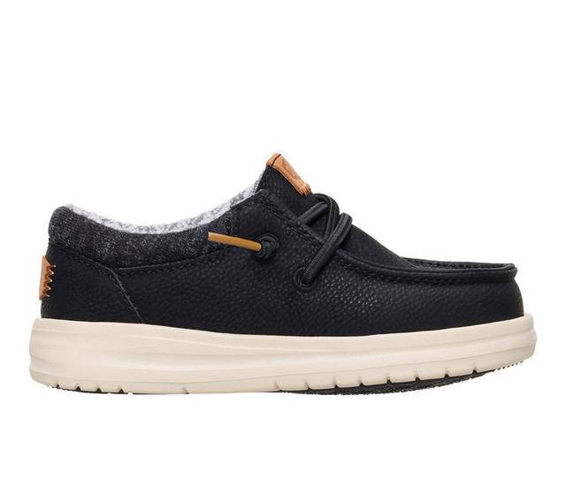 Boys' HEYDUDE Toddler Paul T Classic Casual Shoes in Black color
