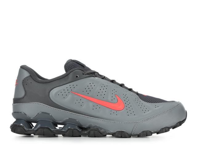Men's Nike Reax 8 TR NSW Training Shoes in Gry/Crim/Blk color