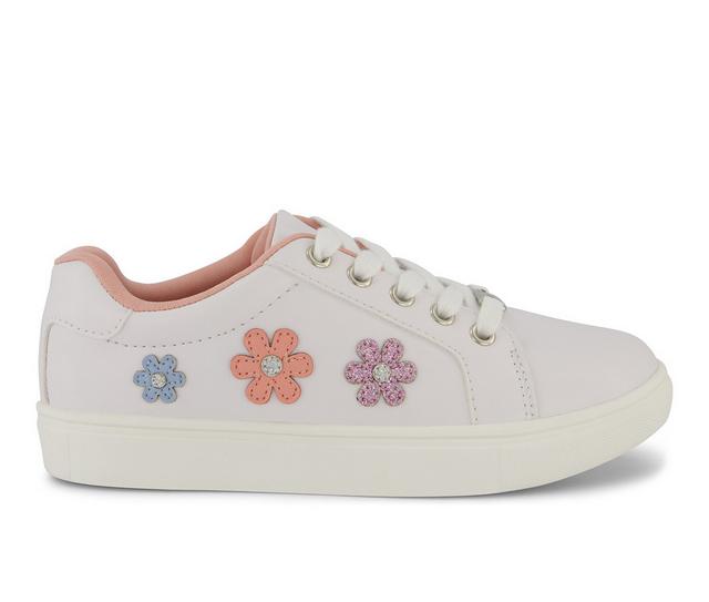 Girls' Jessica Simpson Little Kid & Big Kid Gina Flower Low Sneakers in White color