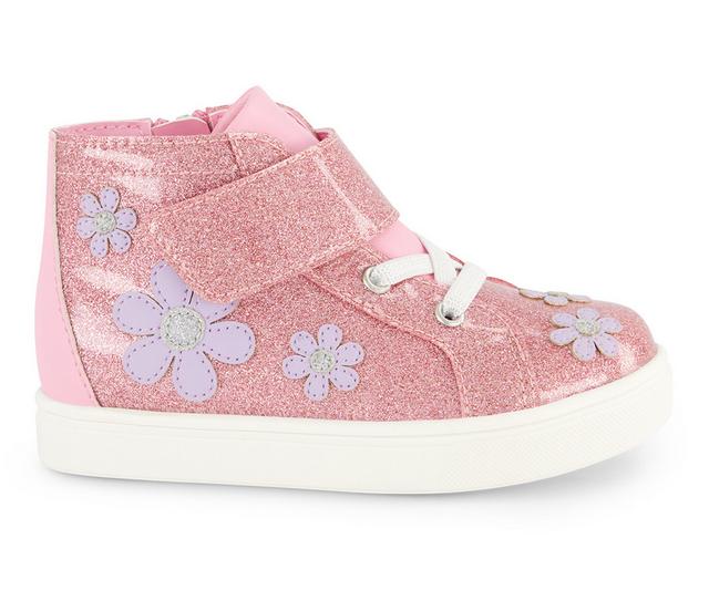 Girls' Jessica Simpson Toddler Gretchen Flower High-top Sneakers in Pink color