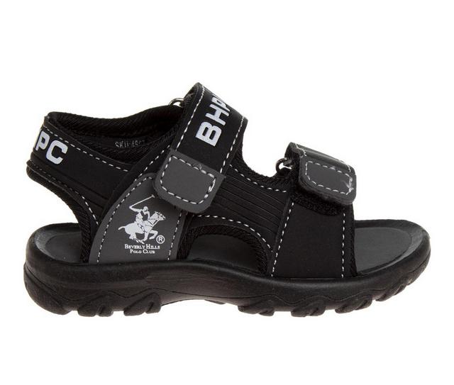 Boys' Beverly Hills Polo Club Little Kid & Big Kid O-BH88311H Sport Sandals in Black/Grey color