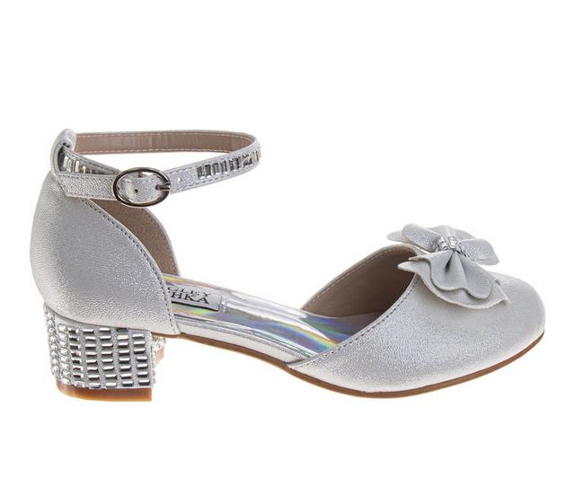 Girls' Badgley Mischka Little Kid & Big Kid Elegant Sparkle Dress Sandals in Silver color