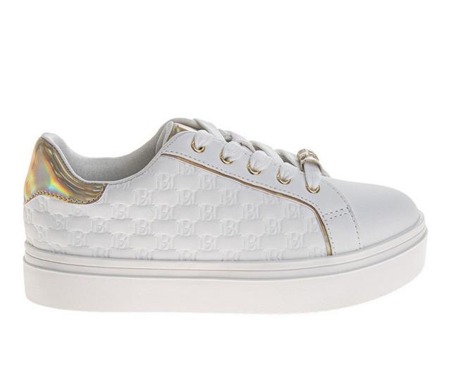 Girls' Badgley Mischka Little Kid & Big Kid O-BM98175 Sneakers in White Gold color