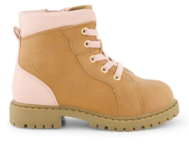 Girls' Marc Fisher Children's Toddler Erin Blythe Combat Boots in Brown color