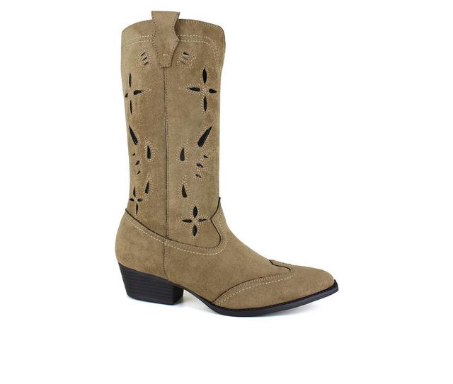Women's Unionbay Ora Western Boots in Taupe color
