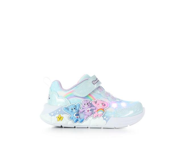 Girls' Skechers Toddler Care Bears Hugs Light-Up Shoes in Blue Multi color