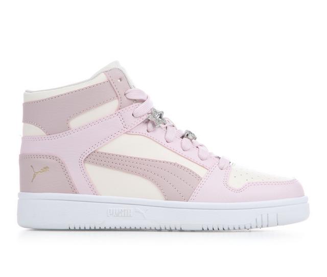 Puma Rebound Layup Express Girls Sneakers in Pink/Cream color