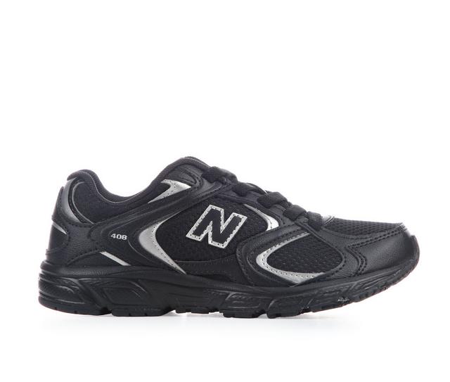 Boys' New Balance Little Kid & Big Kid 408 Wide Running Shoes in Black/Black color