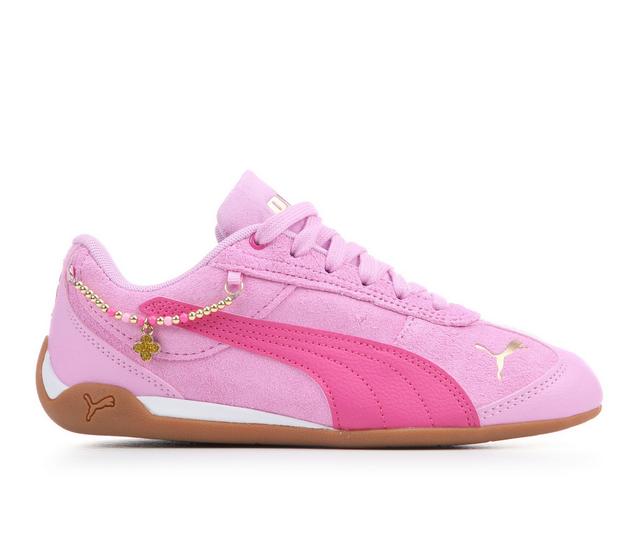 Girls' Puma Big Kid Replicatch Mary Jane Sneakers in Pk/Pk/Gum Bling color