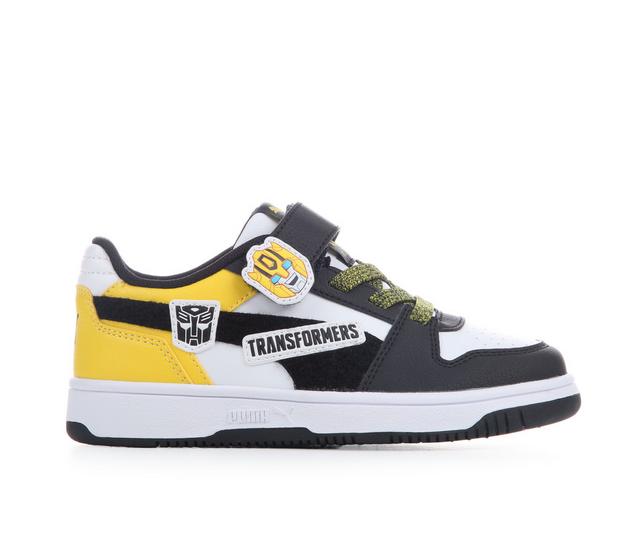 Boys' Puma Little Kid Rebound V6 Transformers Sneakers in Black/Yellow color