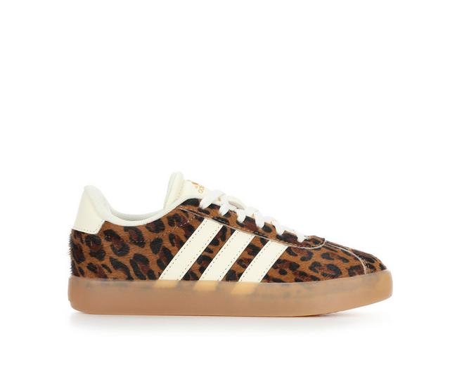 Kids' Adidas Little Kid & Big Kid VL Court 3/0 Pony Hair Sneakers in Crm/Wt/Mesa/Blk color