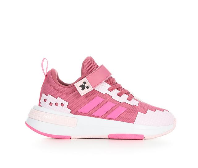 Girls' Adidas Little Kid & Big Kid Minecraft Pro EL C Running Shoes in Magenta/Pnk/Pnk color