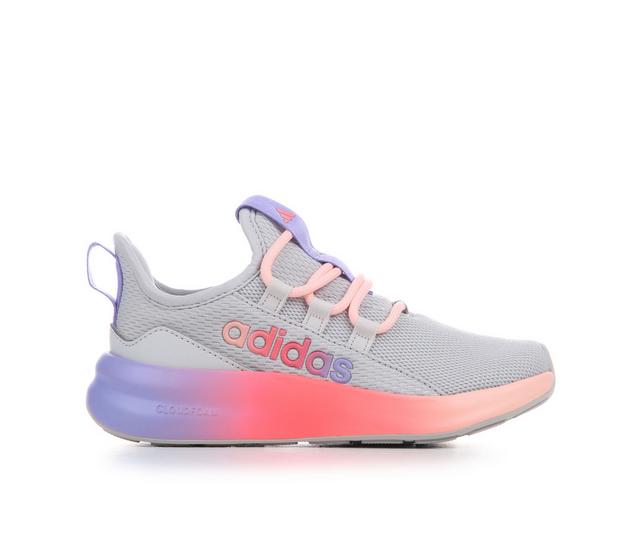 Girls' Adidas Little Kid & Big Kid Lite Racer Adapt 8.0 Running Shoes in Gry/Gry/Purple color