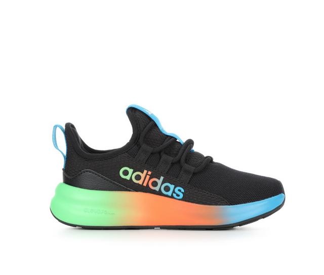 Kids' Adidas Little Kid & Big Kid Lite Racer Adapt 8.0 Running Shoes in Black/Grn/Orng color