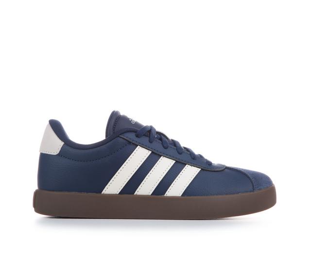 Kids' Adidas Little Kid & Big Kid VL Court 3.0 Suede Sneakers in Navy/White/Gum color