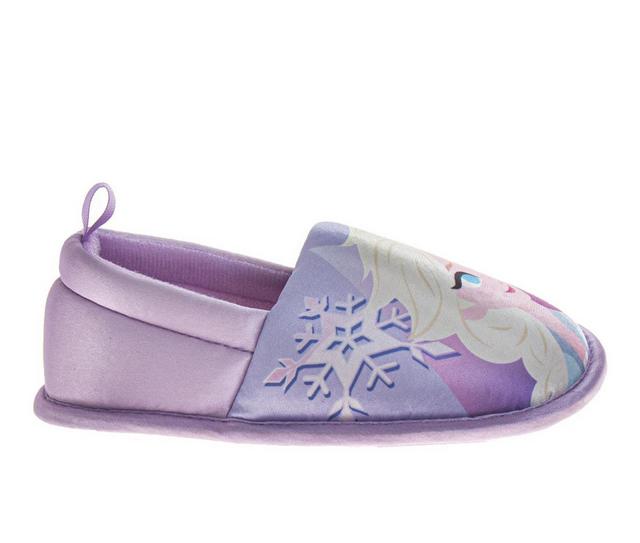 Disney Toddler & Little Kid Anna + Elsa Slippers in Purple color