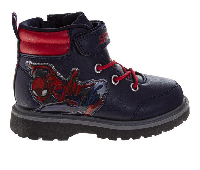 Boys' Spiderman Spider Sense Toddler & Little Kid Spiderman Boots in Navy color