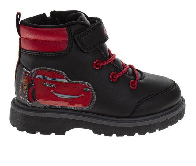Boys' Disney Toddler & Little Kid Lightning McQueen Boots in Black/Red color