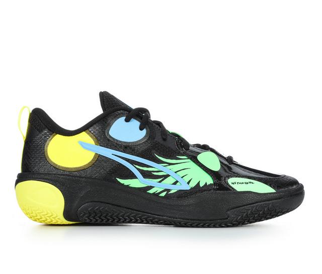 Men's Puma MB World 1 Basketball Shoes in Blk/Grn/Bl/Yl color