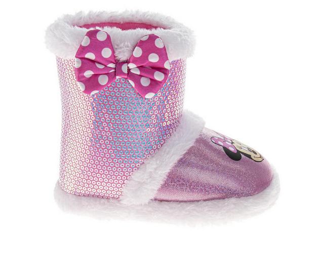Girls' Disney Toddler & Little Kid Minnie Mouse Booties in Pink color