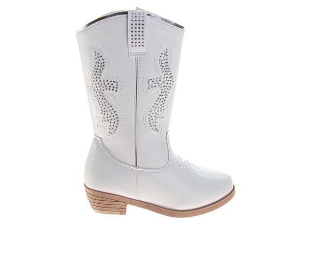 Kensie Girl Mid Calf Western Boots 11-4 Boots in White color