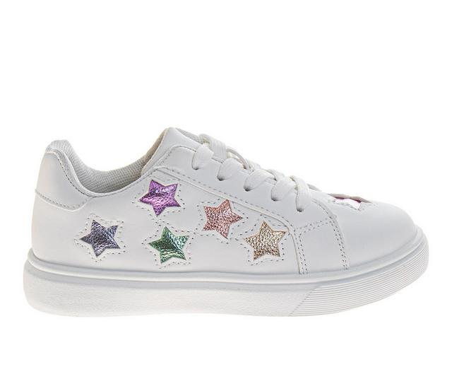 Kensie Girl Casual Lace Up Sneaker 11-4 in White/Multi color