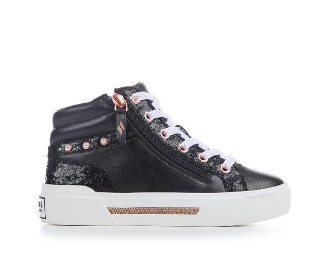 Girls' Skechers Street Aura LX Hi Sneakers in Black/ Rosegold color