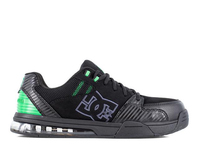 Men's DC Versatile Work Low Top Sneakers Work Shoes in Black/Green color