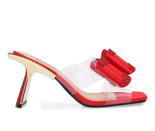 Women's Lady Couture Fantasy Dress Sandals in Red color