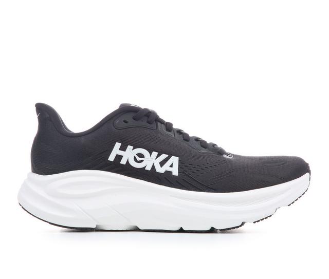 Women's Hoka Clifton 11 Running Shoes in Black/White color